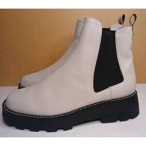 Karl Lagerfeld Sz 10 Paris Mayde Chunky Chelsea Boots Lug Sole With Rhinestones